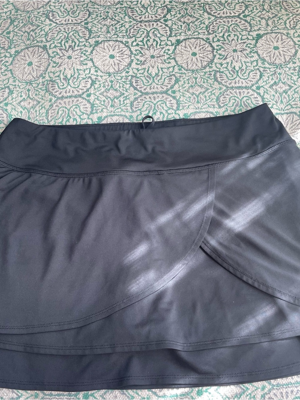 Athleta Black Overlap Circle Skort